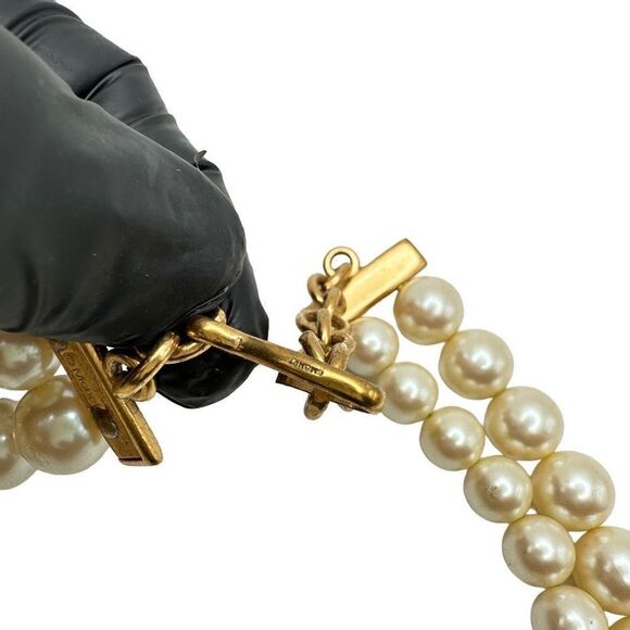 MONET Vintage 3 Piece Jewelry Lot Signed Monet Bundle of 3 Necklaces Gold Tone F - Picture 4 of 6